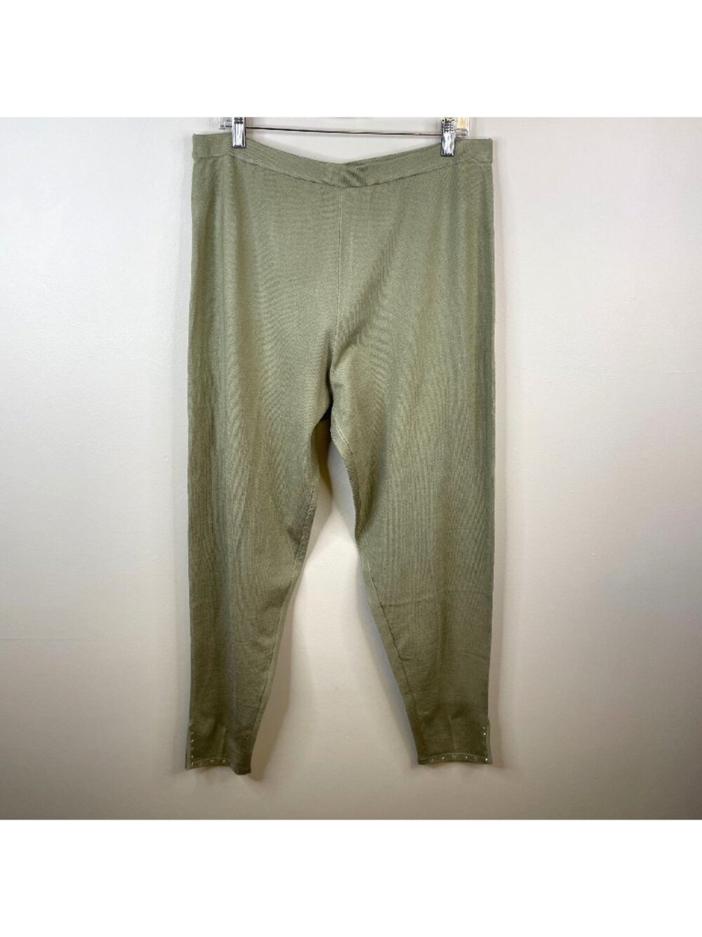 Vintage Carol Patterson Travel Knit Pants Womens 1X Neutral Capsule Vacation
